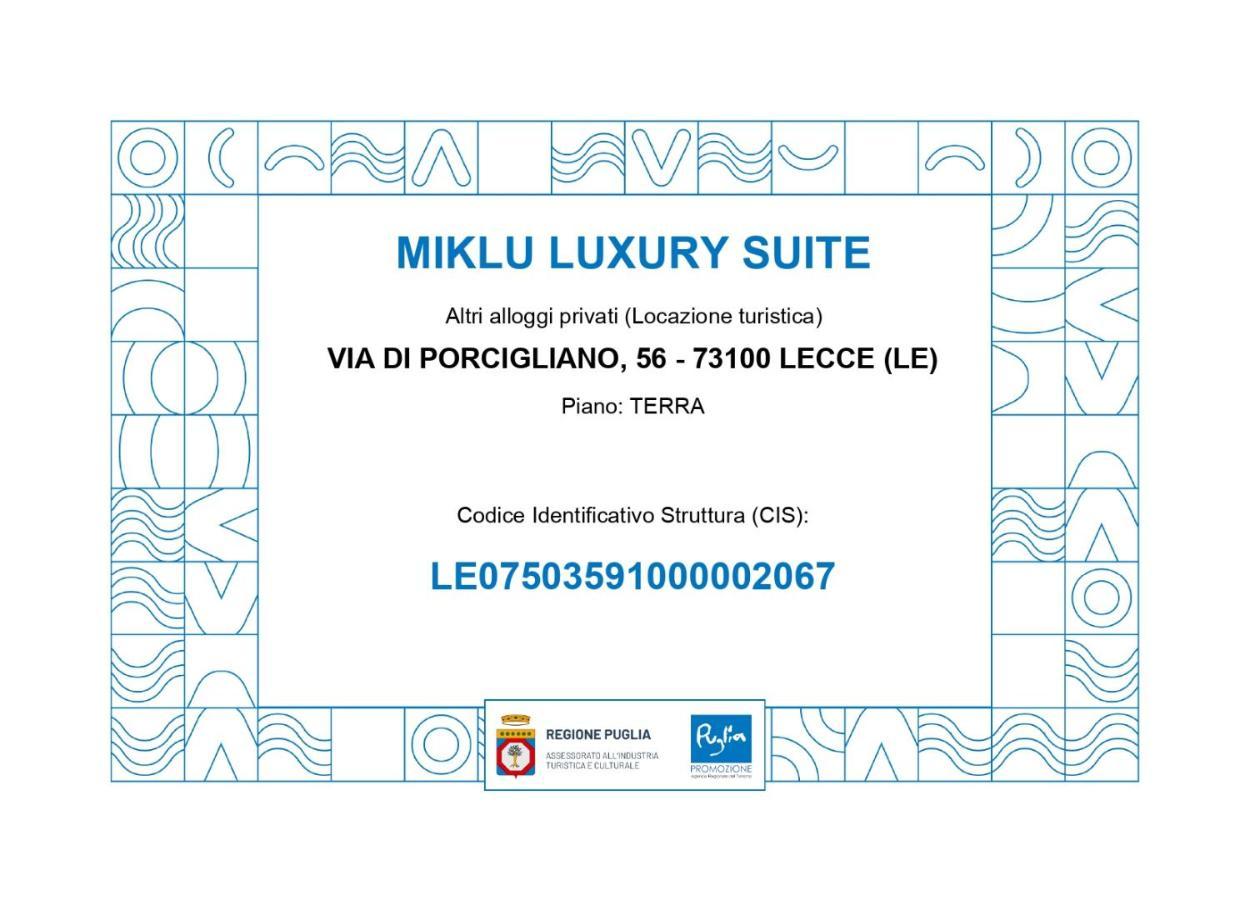 Miklù Luxury Suite Lecce Extérieur photo